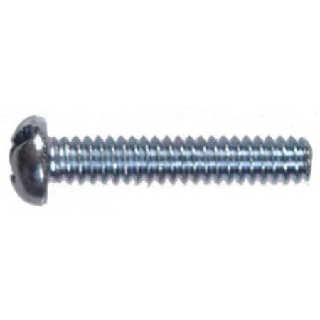 Hillman #10-24 x 3 in Slotted Round Machine Screw, Plain Steel 158808